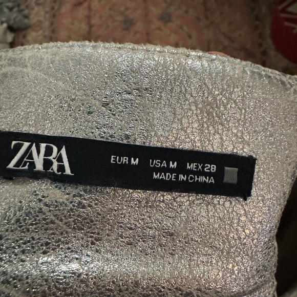 Zara Shimmering Silver Pencil Skirt - Picture 5 of 5